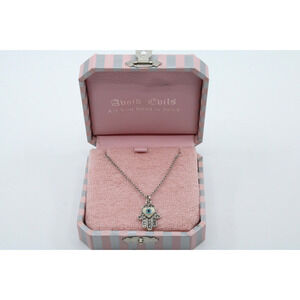 A2 New JUICY COUTURE Silver Lmt Edition 2009 Hamsa Eye Pendant Necklace YJRU3826
